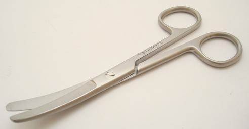 Surgical dressing scissors - 5" B/B curved blades