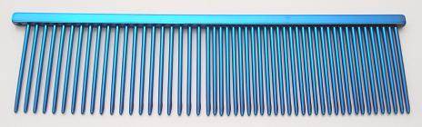 Resco Combination comb, 1 1/2" long teeth, Electric blue