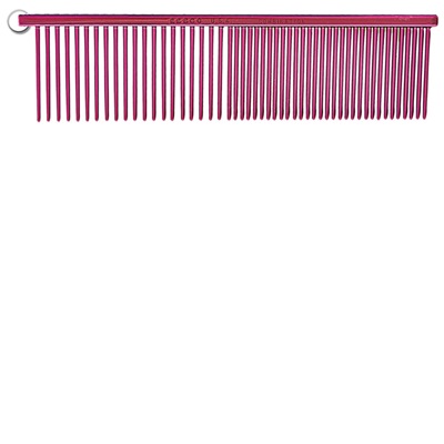 Resco Combination comb, 1 1/2" long teeth, raspberry red