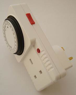 Plug-in time switch for regulating operating hours of Kennel and Cattery Heaters