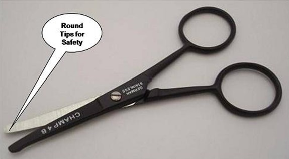 rount tip thinning scissors